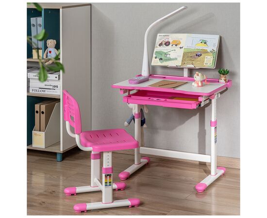 Парта со стулом FunDesk Bellissima pink (2001002219160), изображение 11 Парта со стулом FunDesk Bellissima pink (2001002219160), изображение 11