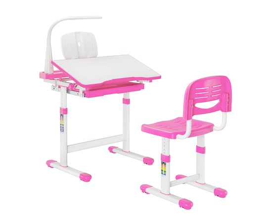 Парта со стулом FunDesk Bellissima pink (2001002219160), изображение 2 Парта со стулом FunDesk Bellissima pink (2001002219160), изображение 2
