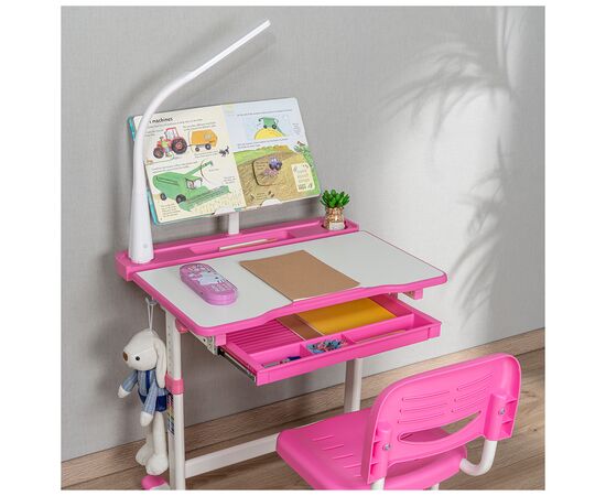 Парта со стулом FunDesk Bellissima pink (2001002219160), изображение 9 Парта со стулом FunDesk Bellissima pink (2001002219160), изображение 9