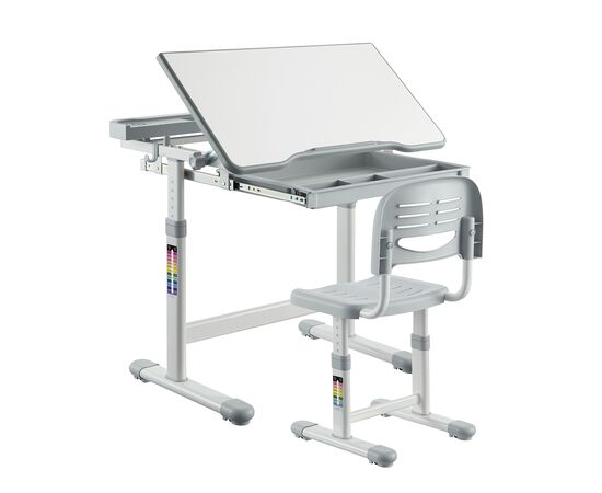Парта со стулом FunDesk Bellissima grey (221918), изображение 2 Парта со стулом FunDesk Bellissima grey (221918), изображение 2