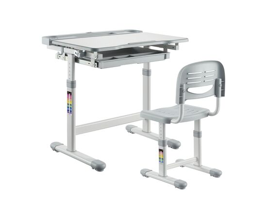 Парта со стулом FunDesk Bellissima grey (221918), изображение 3 Парта со стулом FunDesk Bellissima grey (221918), изображение 3