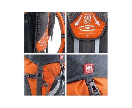 Рюкзак туристический Naturehike NH70B070-B 70+5 л Orange (6927595709016), изображение 9 Рюкзак туристический Naturehike NH70B070-B 70+5 л Orange (6927595709016), изображение 9