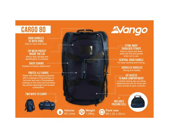 Сумка дорожная Vango Cargo 80 Moonlit Ocean (RUUCARGO0000006) (930853), изображение 8 Сумка дорожная Vango Cargo 80 Moonlit Ocean (RUUCARGO0000006) (930853), изображение 8
