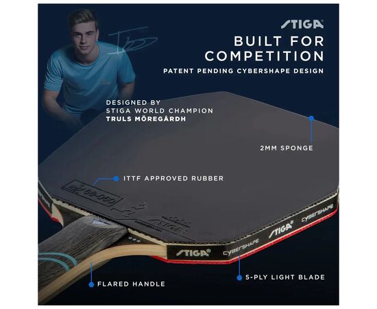 Ракетка для настольного тенниса Stiga Cybershape Future 3 Star FL (1213-0304-35) (931284), изображение 7 Ракетка для настольного тенниса Stiga Cybershape Future 3 Star FL (1213-0304-35) (931284), изображение 7