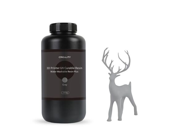 Фотополимерная смола Creality Resin, Water Washable Plus 1кг, gray (3302010041)