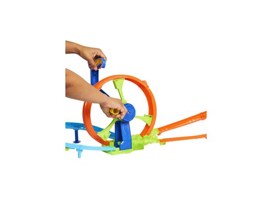 Автотрек Hot Wheels Stunt tracks Гонки на виражах (JBX65), изображение 4 Автотрек Hot Wheels Stunt tracks Гонки на виражах (JBX65), изображение 4