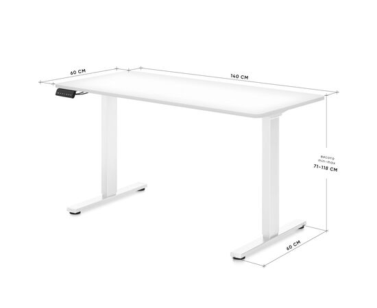 Компьютерный стол Mealux PowerDesk Duo White (EVO-242 Duo W/W), изображение 2 Компьютерный стол Mealux PowerDesk Duo White (EVO-242 Duo W/W), изображение 2