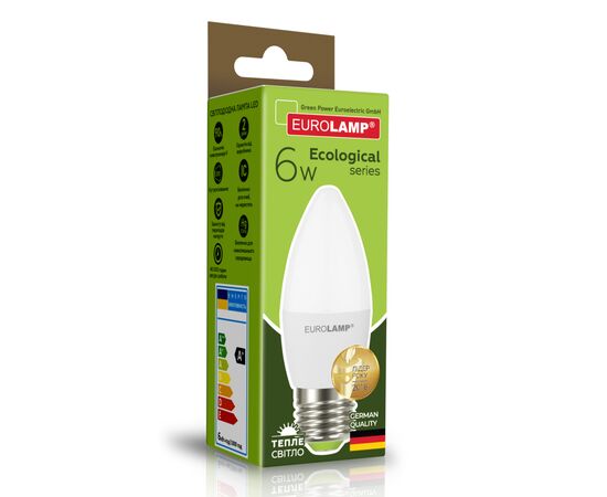 Лампочка Eurolamp LED CL 6W E27 3000K 220V (LED-CL-06273(P)), изображение 3 Лампочка Eurolamp LED CL 6W E27 3000K 220V (LED-CL-06273(P)), изображение 3