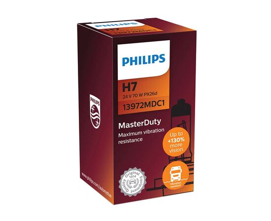 Автолампа Philips 13972MDC1  H7 24V 70W MasterDuty (2454), зображення 3