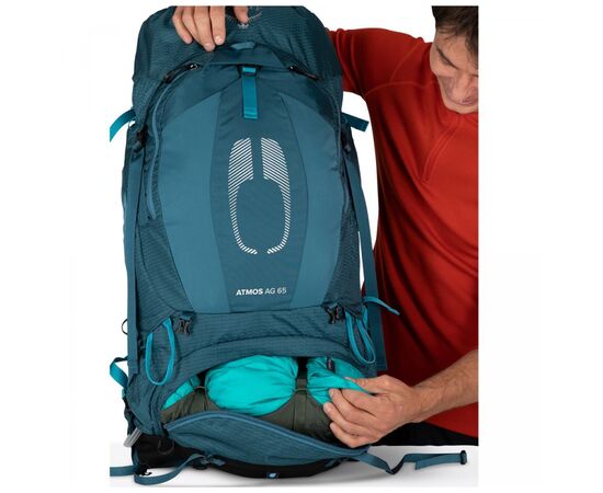Рюкзак туристический Osprey Atmos AG 65 mythical green L/XL (009.2788), изображение 5 Рюкзак туристический Osprey Atmos AG 65 mythical green L/XL (009.2788), изображение 5