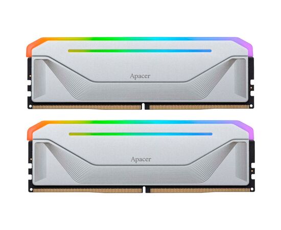 Модуль памяти для компьютера DDR5 32GB (2x16GB) 5200 MHz NOX RGB Silver Apacer (AH5U32G52C522NWAA-2)