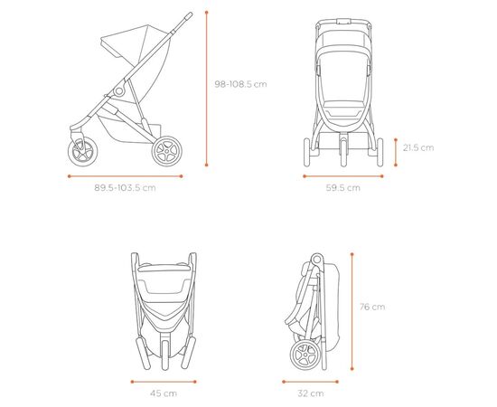 Коляска Thule Spring (Soft Beige on Black) (TH 11300211), изображение 7 Коляска Thule Spring (Soft Beige on Black) (TH 11300211), изображение 7