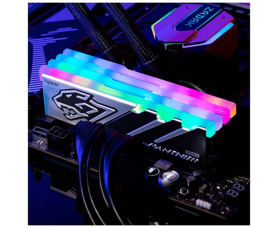 Модуль памяти для компьютера DDR5 32GB (2x16GB) 6400 MHz Panther RGB Apacer (AH5U32G64C5529BAA-2), изображение 4 Модуль памяти для компьютера DDR5 32GB (2x16GB) 6400 MHz Panther RGB Apacer (AH5U32G64C5529BAA-2), изображение 4