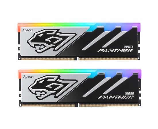 Модуль памяти для компьютера DDR5 32GB (2x16GB) 6400 MHz Panther RGB Apacer (AH5U32G64C5529BAA-2)