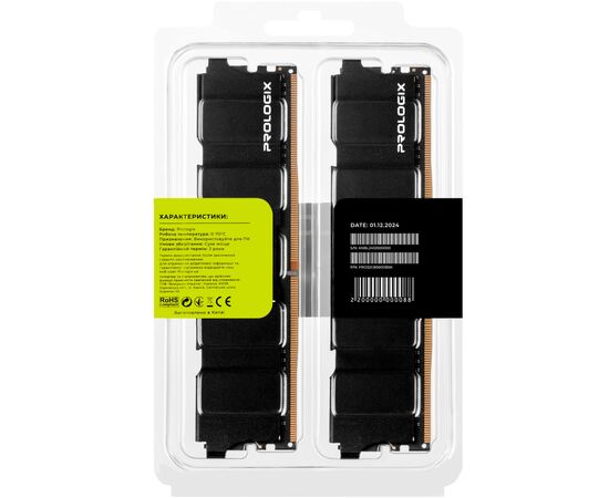 Модуль памяти для компьютера DDR5 32GB (2x16GB) 5600 MHz Black Prologix (PRO32GB5600B5K), изображение 7 Модуль памяти для компьютера DDR5 32GB (2x16GB) 5600 MHz Black Prologix (PRO32GB5600B5K), изображение 7