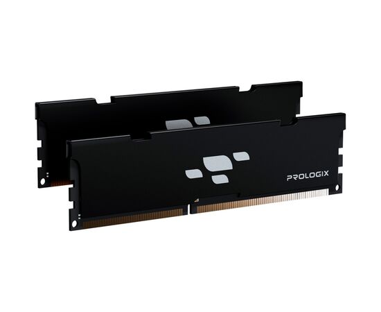 Модуль памяти для компьютера DDR5 32GB (2x16GB) 6000 MHz Black Prologix (PRO32GB6000B5K), изображение 2 Модуль памяти для компьютера DDR5 32GB (2x16GB) 6000 MHz Black Prologix (PRO32GB6000B5K), изображение 2