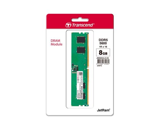 Модуль памяти для компьютера DDR5 8GB 5600 MHz Transcend (JM5600ALG-8G), изображение 2 Модуль памяти для компьютера DDR5 8GB 5600 MHz Transcend (JM5600ALG-8G), изображение 2