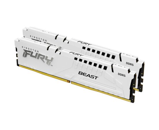 Модуль памяти для компьютера DDR5 32GB (2x16GB) 6800 MHz Beast White Kingston Fury (ex.HyperX) (KF568C34BWK2-32), изображение 3 Модуль памяти для компьютера DDR5 32GB (2x16GB) 6800 MHz Beast White Kingston Fury (ex.HyperX) (KF568C34BWK2-32), изображение 3