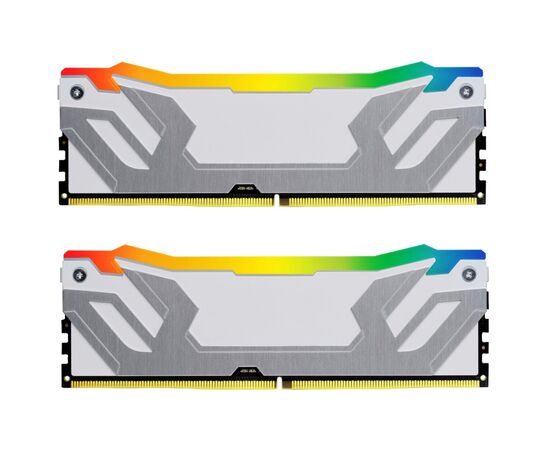 Модуль памяти для компьютера DDR5 48GB (2x24GB) 8400 MHz Renegade RGB White/Silver Kingston Fury (ex.HyperX) (KF584CU40RWAK2-48), изображение 2 Модуль памяти для компьютера DDR5 48GB (2x24GB) 8400 MHz Renegade RGB White/Silver Kingston Fury (ex.HyperX) (KF584CU40RWAK2-48), изображение 2