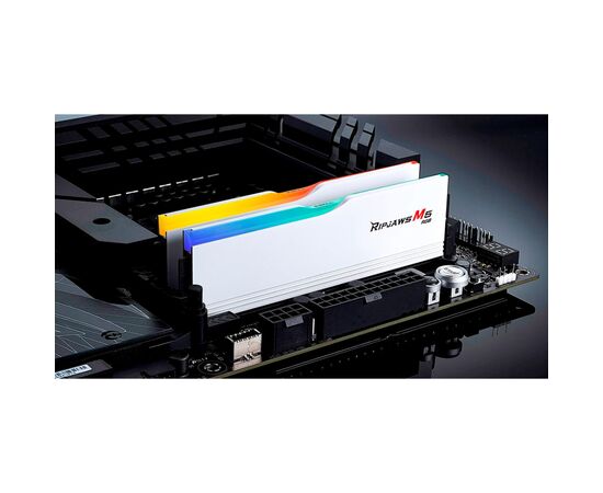 Модуль памяти для компьютера DDR5 32GB (2x16GB) 6000 MHz Ripjaws M5 RGB Matte White G.Skill (F5-6000J3238F16GX2-RM5RW), изображение 5 Модуль памяти для компьютера DDR5 32GB (2x16GB) 6000 MHz Ripjaws M5 RGB Matte White G.Skill (F5-6000J3238F16GX2-RM5RW), изображение 5