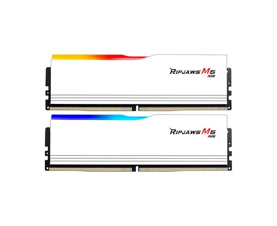 Модуль памяти для компьютера DDR5 32GB (2x16GB) 6400 MHz Ripjaws M5 RGB Matte White G.Skill (F5-6400J3239G16GX2-RM5RW)