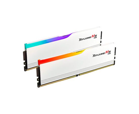 Модуль памяти для компьютера DDR5 64GB (2x32GB) 6400 MHz Ripjaws M5 RGB Matte White G.Skill (F5-6400J3239G32GX2-RM5RW), изображение 2 Модуль памяти для компьютера DDR5 64GB (2x32GB) 6400 MHz Ripjaws M5 RGB Matte White G.Skill (F5-6400J3239G32GX2-RM5RW), изображение 2