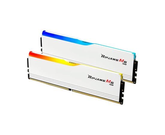 Модуль памяти для компьютера DDR5 64GB (2x32GB) 6400 MHz Ripjaws M5 RGB Matte White G.Skill (F5-6400J3239G32GX2-RM5RW), изображение 3 Модуль памяти для компьютера DDR5 64GB (2x32GB) 6400 MHz Ripjaws M5 RGB Matte White G.Skill (F5-6400J3239G32GX2-RM5RW), изображение 3