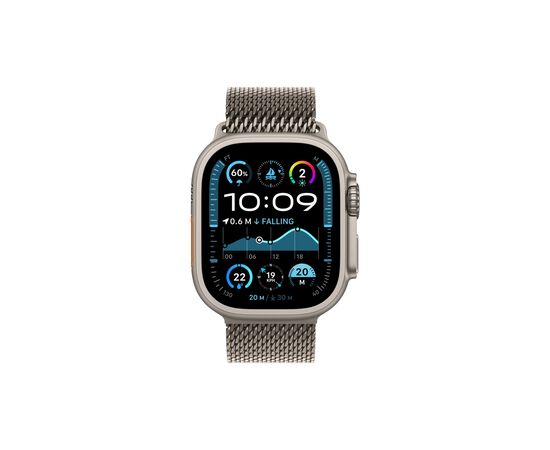 Смарт-годинник Apple Watch Ultra 2 2024 GPS + Cellular 49mm Natural Titanium Case with Natural Titanium Milanese Loop (MX5T3UL/A), зображення 2 Смарт-годинник Apple Watch Ultra 2 2024 GPS + Cellular 49mm Natural Titanium Case with Natural Titanium Milanese Loop (MX5T3UL/A), зображення 2