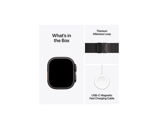 Смарт-часы Apple Watch Ultra 2 2024 GPS + Cellular 49mm Black Titanium Case with Black Titanium Milanese Loop - M (MX5U3UL/A), изображение 9