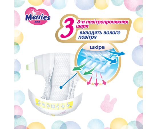 Подгузники Merries розмір M (6-11 кг) 56 шт (4901301418999), изображение 8 Подгузники Merries розмір M (6-11 кг) 56 шт (4901301418999), изображение 8