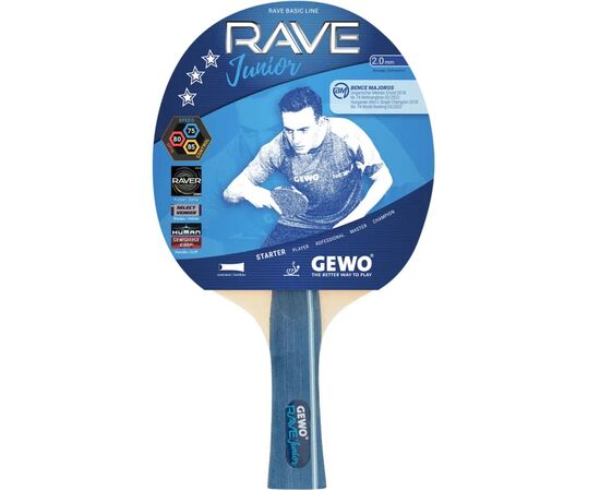 Ракетка для настільного тенісу Gewo Rave Junior FL (10939000011) (931319)