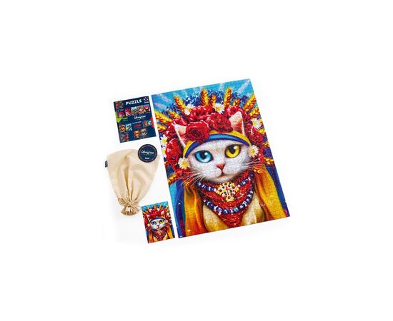 Пазл De.tail Біла кішка у вінку 1000 елементів (DT1000-06), зображення 2 Пазл De.tail Біла кішка у вінку 1000 елементів (DT1000-06), зображення 2