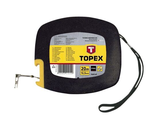 Рулетка Topex лента измерительная стальная, 20 м (28C412), зображення 2