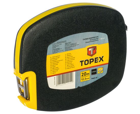 Рулетка Topex лента измерительная стальная, 20 м (28C412)