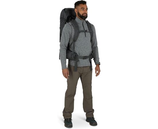 Рюкзак туристический Osprey Rook 50 dark charcoal/silver lining O/S (009.3522), изображение 5 Рюкзак туристический Osprey Rook 50 dark charcoal/silver lining O/S (009.3522), изображение 5