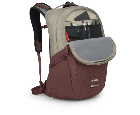 Рюкзак туристический Osprey Parsec 26 sawdust tan/raisin red O/S (009.3641), изображение 4 Рюкзак туристический Osprey Parsec 26 sawdust tan/raisin red O/S (009.3641), изображение 4