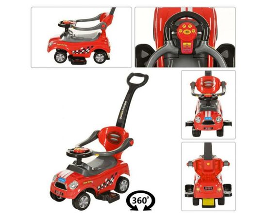 Чудомобіль Bambi зі штовхачем Червона (Z 321-3), зображення 2 Чудомобіль Bambi зі штовхачем Червона (Z 321-3), зображення 2