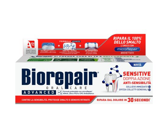 Зубная паста Biorepair Избавление от чувствительности Двойное действие 75 мл (8017331077849)