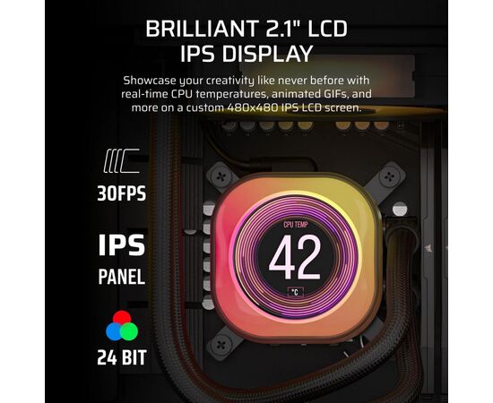 Система жидкостного охлаждения Corsair iCUE LINK TITAN 360 RX LCD (CW-9061023-WW), изображение 9 Система жидкостного охлаждения Corsair iCUE LINK TITAN 360 RX LCD (CW-9061023-WW), изображение 9