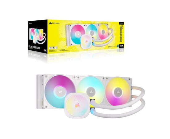 Система жидкостного охлаждения Corsair iCUE LINK TITAN 360 RX RGB White (CW-9061021-WW), изображение 5 Система жидкостного охлаждения Corsair iCUE LINK TITAN 360 RX RGB White (CW-9061021-WW), изображение 5