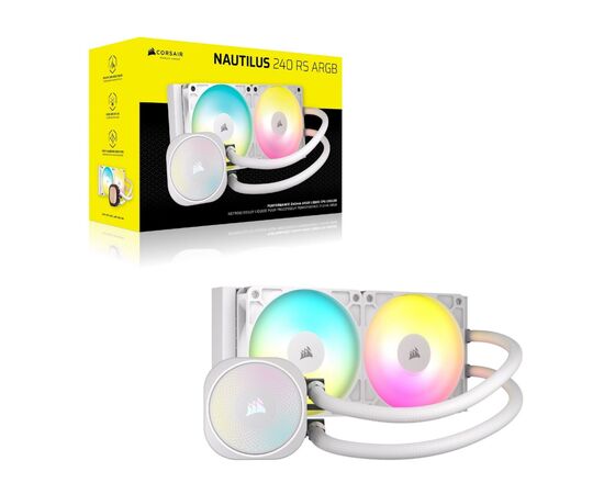 Система жидкостного охлаждения Corsair NAUTILUS 240 ARGB White (CW-9060094-WW), изображение 11 Система жидкостного охлаждения Corsair NAUTILUS 240 ARGB White (CW-9060094-WW), изображение 11