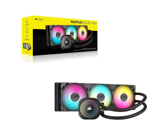 Система жидкостного охлаждения Corsair NAUTILUS 360 ARGB (CW-9060093-WW), изображение 11 Система жидкостного охлаждения Corsair NAUTILUS 360 ARGB (CW-9060093-WW), изображение 11