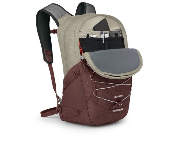 Рюкзак туристический Osprey Quasar 26 sawdust tan/raisin red - O/S - бежевий/бордовий (009.3648), изображение 4 Рюкзак туристический Osprey Quasar 26 sawdust tan/raisin red - O/S - бежевий/бордовий (009.3648), изображение 4