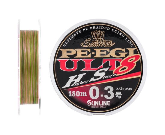 Шнур Sunline PE EGI ULT HS8 180m #0.3/0.090mm 2.5kg (1658.07.32)
