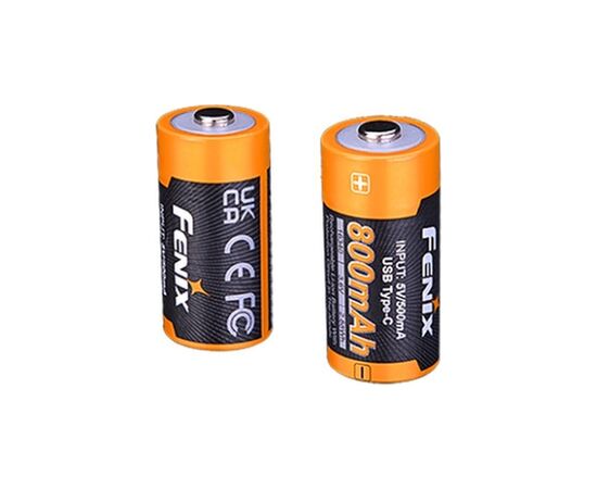 Аккумулятор Fenix 16340 (800 UP mAh) Type-C (ARB-L16-800UP), изображение 2 Аккумулятор Fenix 16340 (800 UP mAh) Type-C (ARB-L16-800UP), изображение 2
