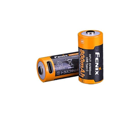 Аккумулятор Fenix 16340 (800 UP mAh) Type-C (ARB-L16-800UP), изображение 3 Аккумулятор Fenix 16340 (800 UP mAh) Type-C (ARB-L16-800UP), изображение 3