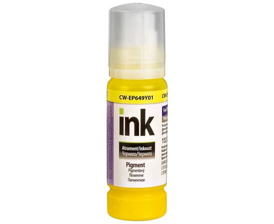 Чернила ColorWay Epson L-6490/L65XX 70мл Yellow Pigm. (CW-EP649Y01)