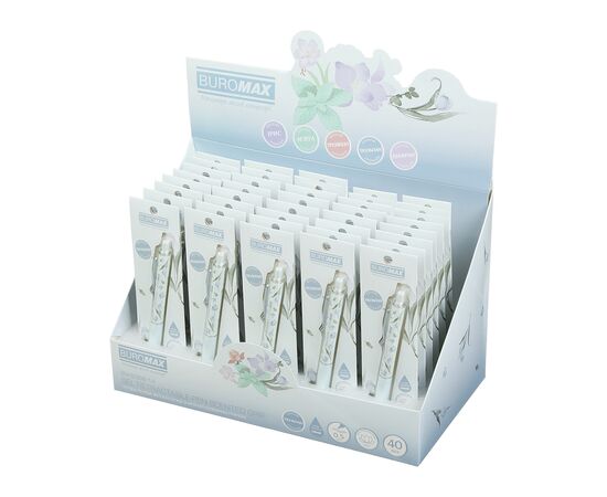 Ручка гелевая Buromax автоматическая BLOSSOM, 0.5 мм, ароматный грип, Тюльпан, синие чернила, в блистере (BM.8368-14), изображение 3 Ручка гелевая Buromax автоматическая BLOSSOM, 0.5 мм, ароматный грип, Тюльпан, синие чернила, в блистере (BM.8368-14), изображение 3