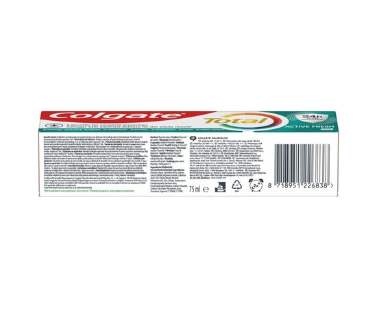 Зубная паста Colgate Total Active Fresh 125 мл (8714789710624), изображение 7 Зубная паста Colgate Total Active Fresh 125 мл (8714789710624), изображение 7