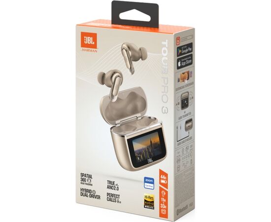 Наушники JBL Tour Pro 3 Latte (JBLTOURPRO3LTT), изображение 12 Наушники JBL Tour Pro 3 Latte (JBLTOURPRO3LTT), изображение 12